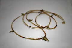 puntas de flecha collar largo hessonitas