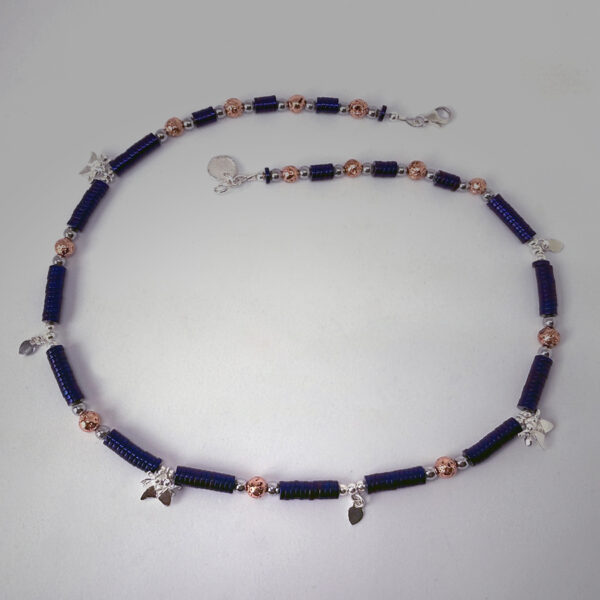 Collar Bee morado y rosa - Imagen 2
